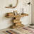 Wood Sofa Table Accent Table with Geometric Base-981218534