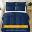 100% Organic Egyptian Cotton Duvet Cover Set – Soft, Breathable Hotel Style Bedding with Secure Zipper Closure-122724923