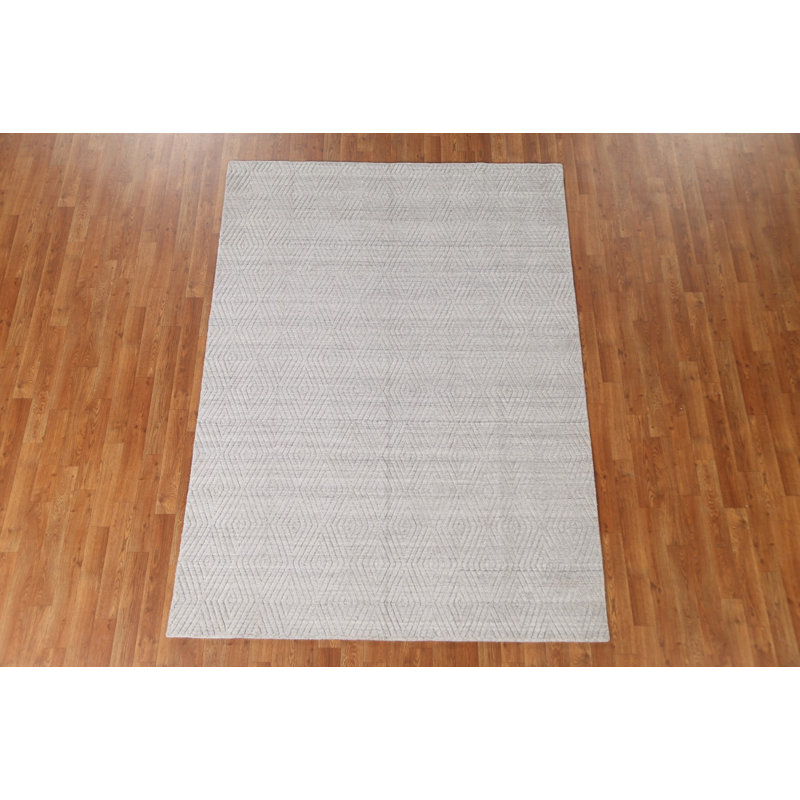 Tapis oriental en laine Trellis Gabbeh noué à la main 5 x 7