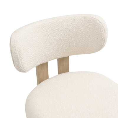 Boucle Upholstered Upholstered Back Side Chair