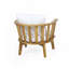 Fauteuil club d'extérieur en bois d'acacia