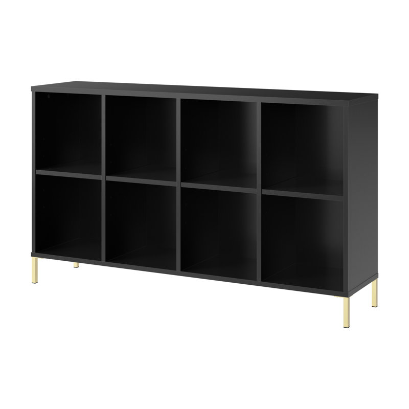 Caleshia 8 Cube Bookcases, Black Stipple