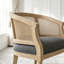 Fauteuil d'appoint en bois d'hévéa-1221764427
