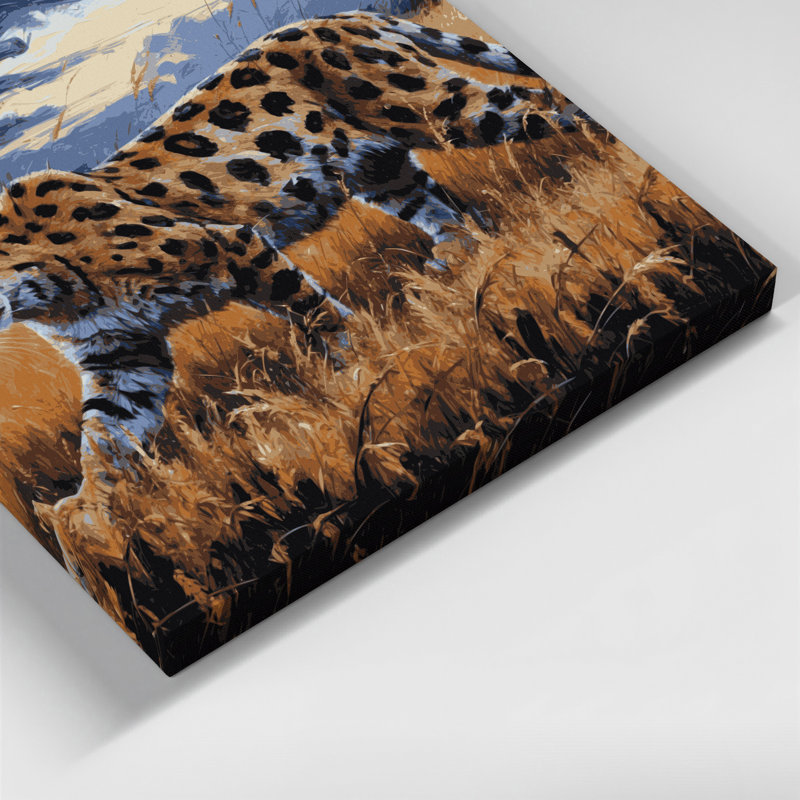 Art animalier sur toile brun, H 12 po x l 12 po