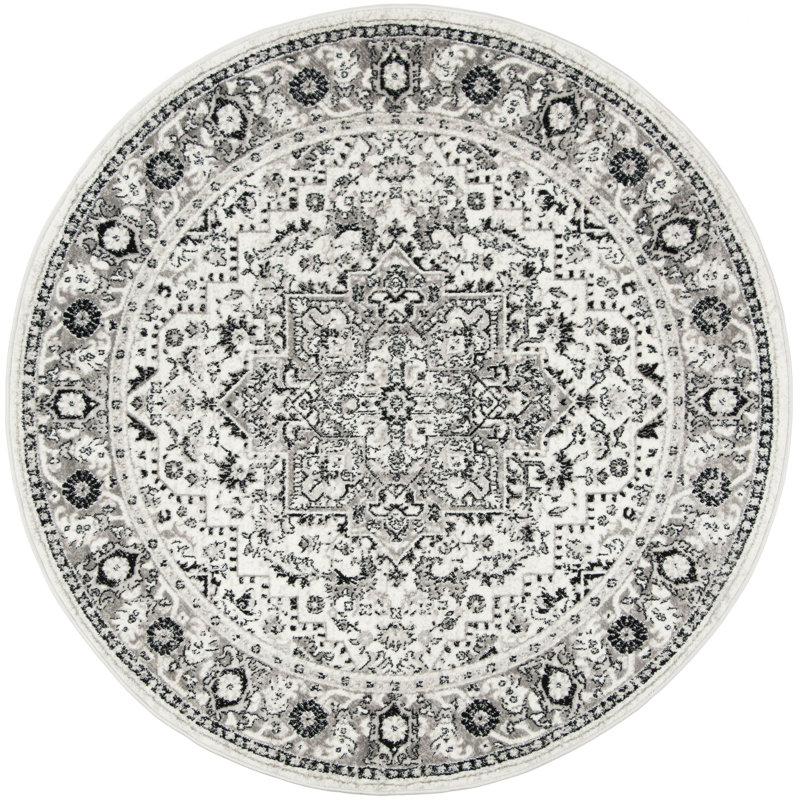 Micheline Performance Oriental Rug, Round 6'7"