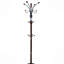 Portemanteaux 73 po de hauteur chrome et bois, finition cerisier-1106866113