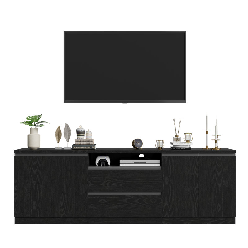 94.5" Led Modern Tv Stand For 100/90/80 Inch Tvs, Tall Entertainment Center With Storage Cabinets And Drawers, Media Console With Adjustable Shelves For Living Room