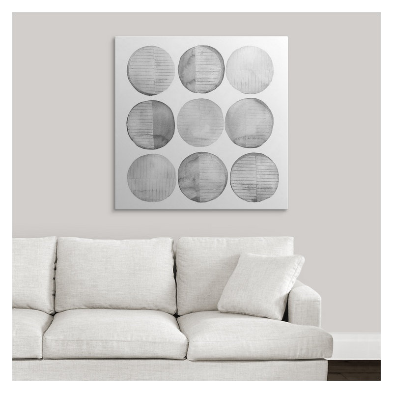 « i », reproduction d’impression dépilée Soft Circles, H 20 po x l 20 po x P 1,5 po, Toile