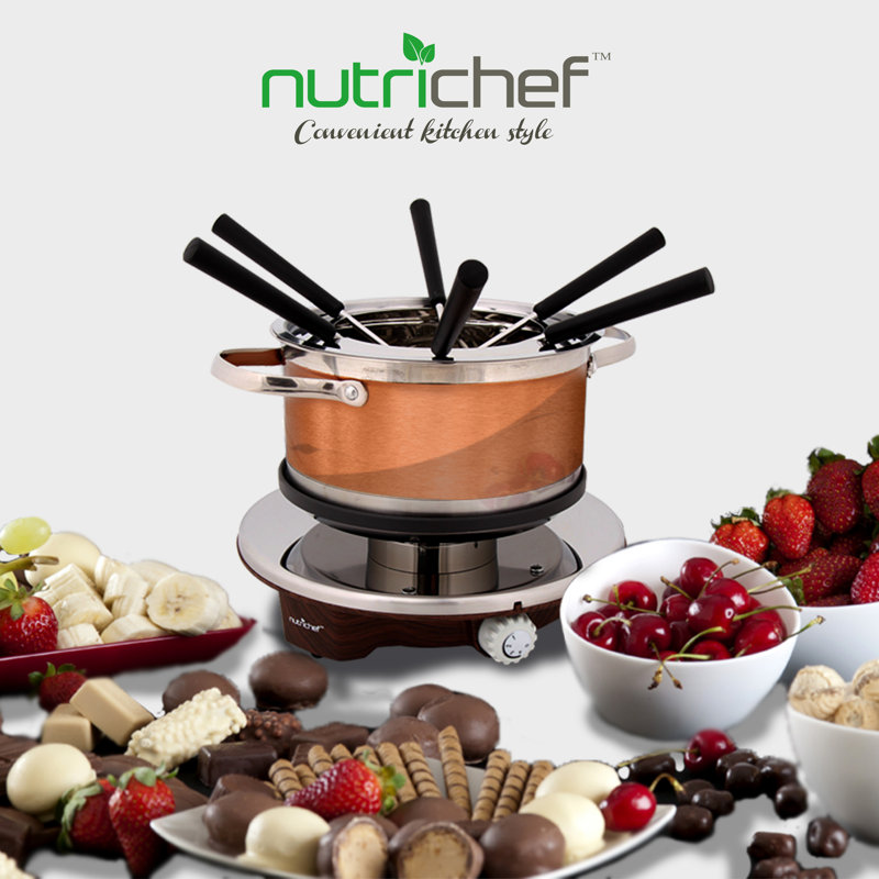 Ensemble à fondue en acier inoxydable 1 pte NutriChef