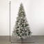 Flocked Pre-Lit Artificial Christmas Tree, Green-White-99470646