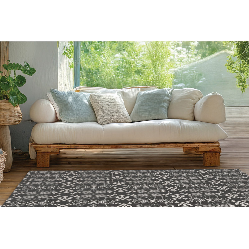 Block Outdoor Rug, Rectangle 3' x 5'