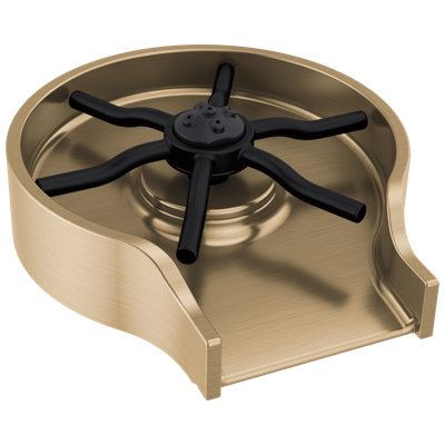 Metal Brushed Gold Glass Rinser for Kitchen Sink, Cup Washer for Sink, Bottle Washer, Champagne Bronze