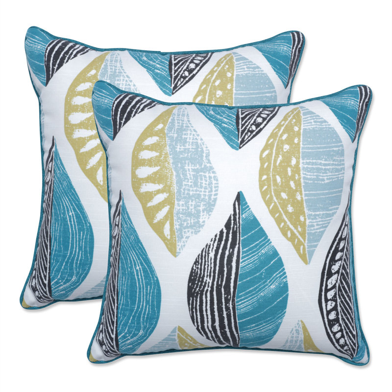 Floral Outdoor Reversible Throw Pillow