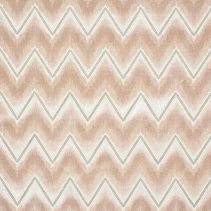 Tissu en velours à chevrons, Rosé