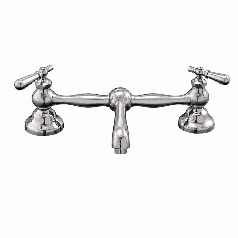 Robinet de salle de bain à 2 poignées avec drain, Chrome