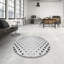 Noir géométrique/Tapis décoratif blanc-67593604