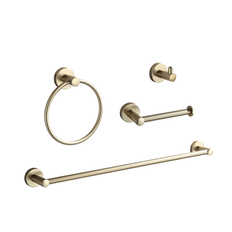 Ensemble de quincaillerie de salle de bain 4 pièces, Doré