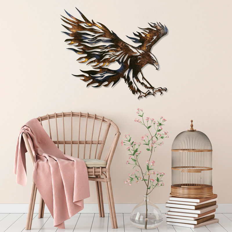 Handmade Decorative Metal Wall Accessory, 24.8 x 28.0 inches | 100% Metal, Thickness: 0.06 inches | Unique Hand-Painted Design - Perfect for Home Decor, Adds Character & Style to Any Room
