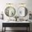 3-lamp matte black adjustable glass Vanity Light