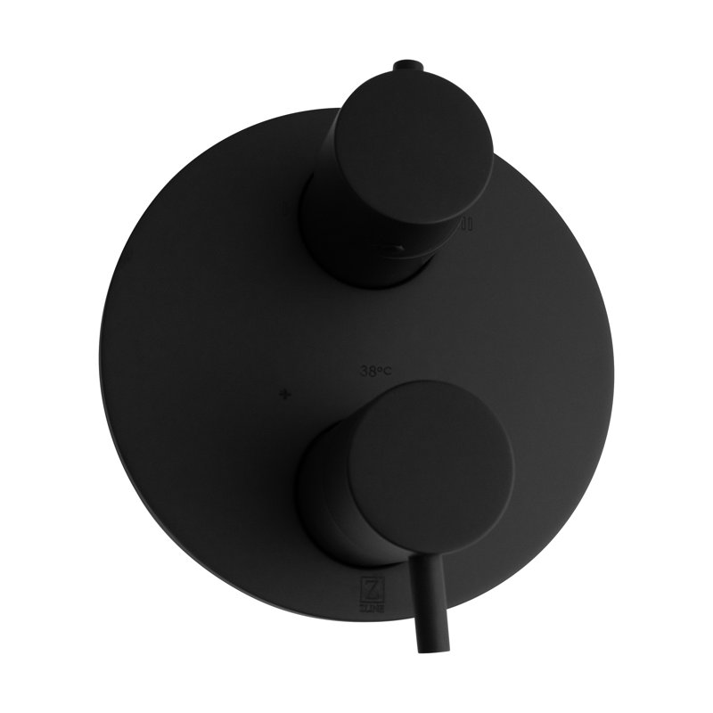 Système de douche thermostatique avec jets corporels ZLINE, Noir mat