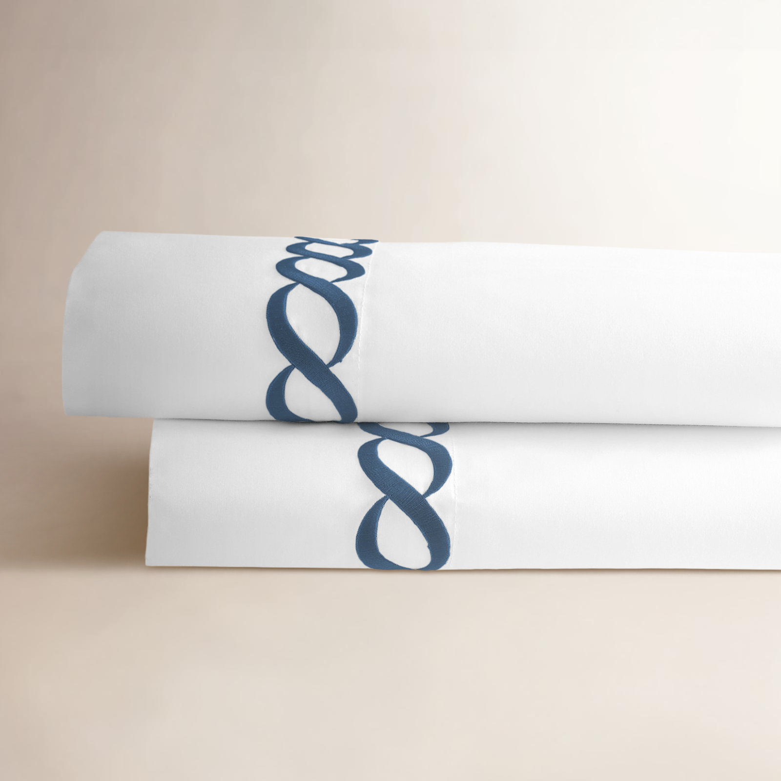 Brenna Pima Cotton Pillowcase, White, Standard
