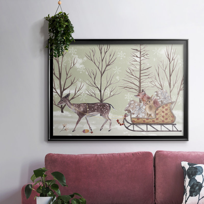 Christmas Time II, reproduction d'art sur toile, Noir, H 14 po x l 20 po x P 1,5 po