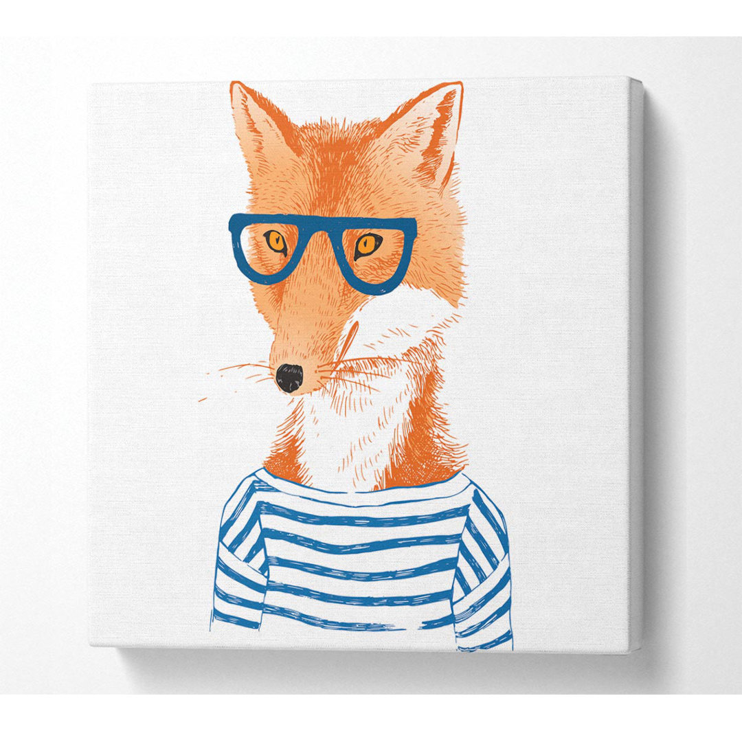 Der Nerd-Fuchs - Kunstdrucke auf Leinwand - Wrapped Canvas