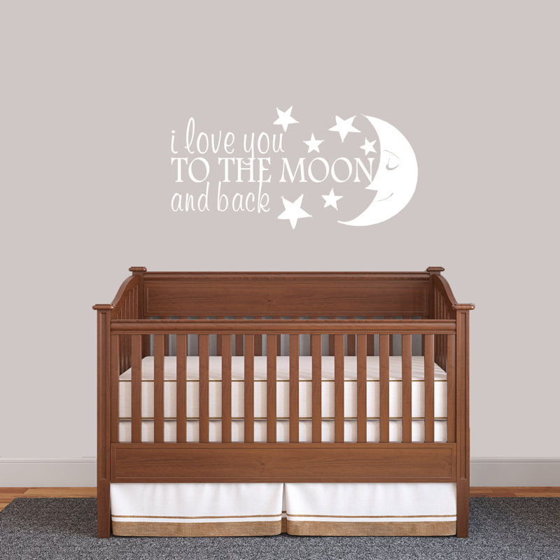 Adhésif décoratif Colstrope I Love You To The Moon and Back, Blanc