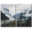 "Cloudy Mountain Range Forest Vista", reproduction de paysage sur toile, 2 pièces-92285469-92285472