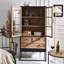Vitrines en bois manufacturé noir et noyer
