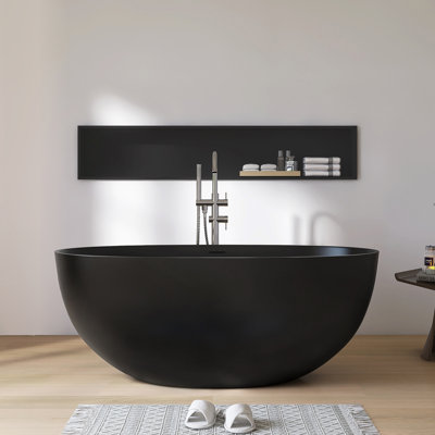Baignoire de trempage autoportante en résine de 55 po x 29,5 po