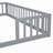 Double Twin Floor Bed With Fence, Guardrails-1705646891