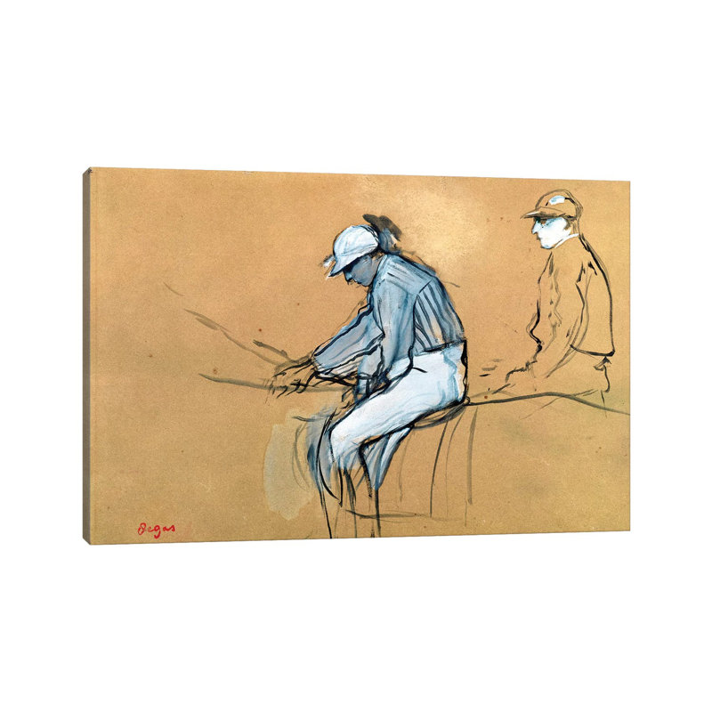 Jockeys by Edgar Degas - 1 Piece Wrapped Canvas Painting, 66.04 cm H x 45.72 cm W x 3.175 cm D