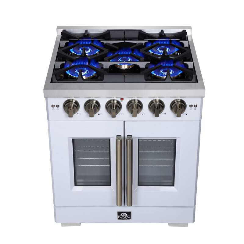 Cuisinière à gaz 30 portes Capriasca, Blanc