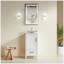 Meuble-lavabo autoportant blanc 18 po avec comptoir en céramique pour salle d'eau