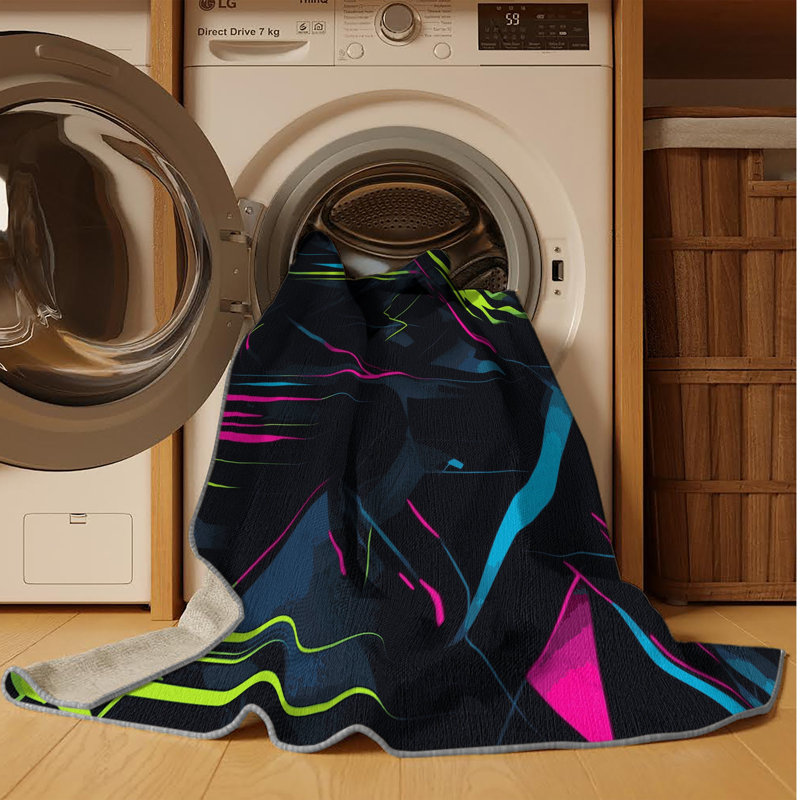 Neon Splinter Rug, Square 5'