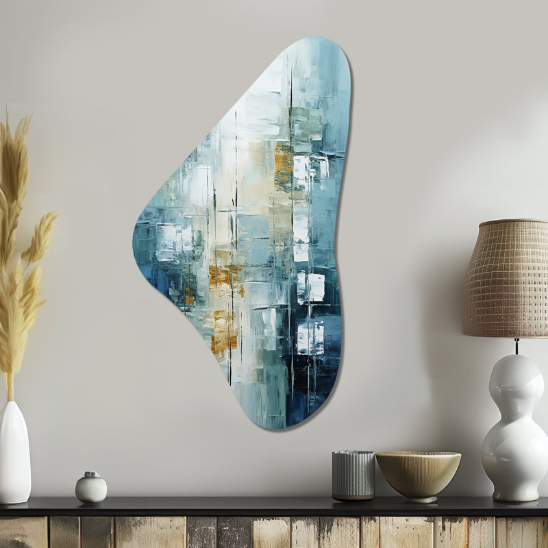 Décoration murale irrégulière en métal Cimara - Arbre bouleau Boomerang, H 39 po x l 21 po