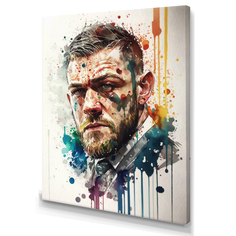 Conor Fighter Illustration - impression, H 20 po x l 12 po x P 1 po, Toile tendue