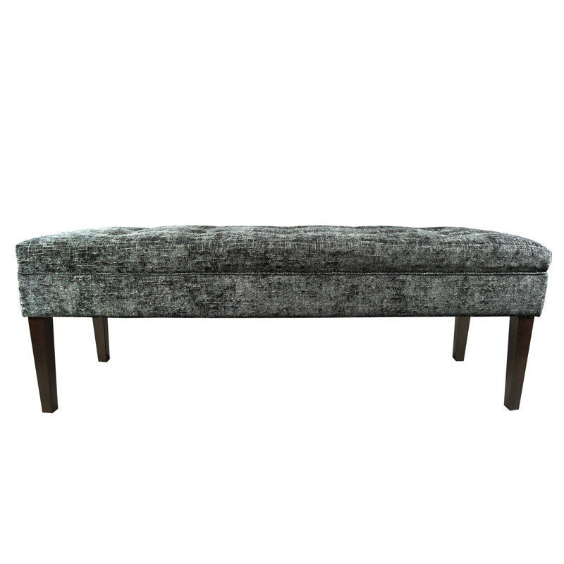 Amora Upholstered Bench, Steel