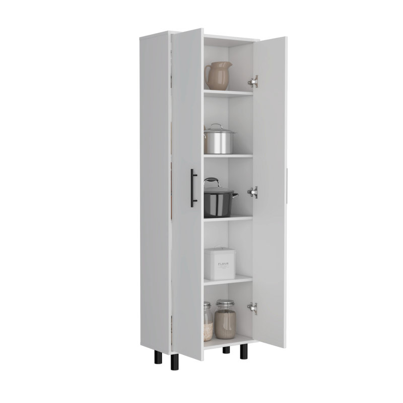 Armoire avec cinq tablettes, Blanc