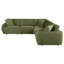 Canapé modulaire rembourré en chenille 5 pièces Henry vert-1766612057-1766612058