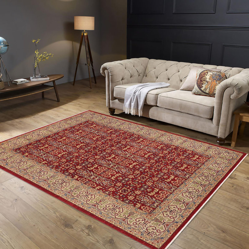Tapis unique rouge 9 pi x 12 pi 2000 pi par Arshs Fine Rugs