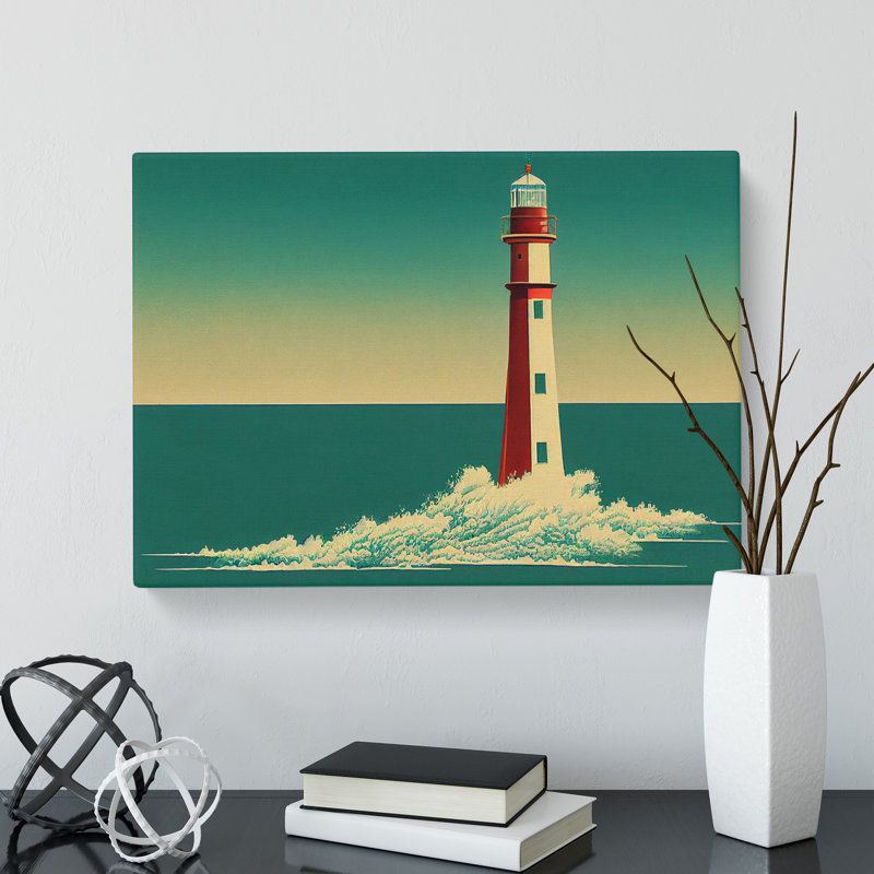Deco Lighthouse Vol.2 - Wrapped Canvas, 50cm H x 76cm W x 3cm D