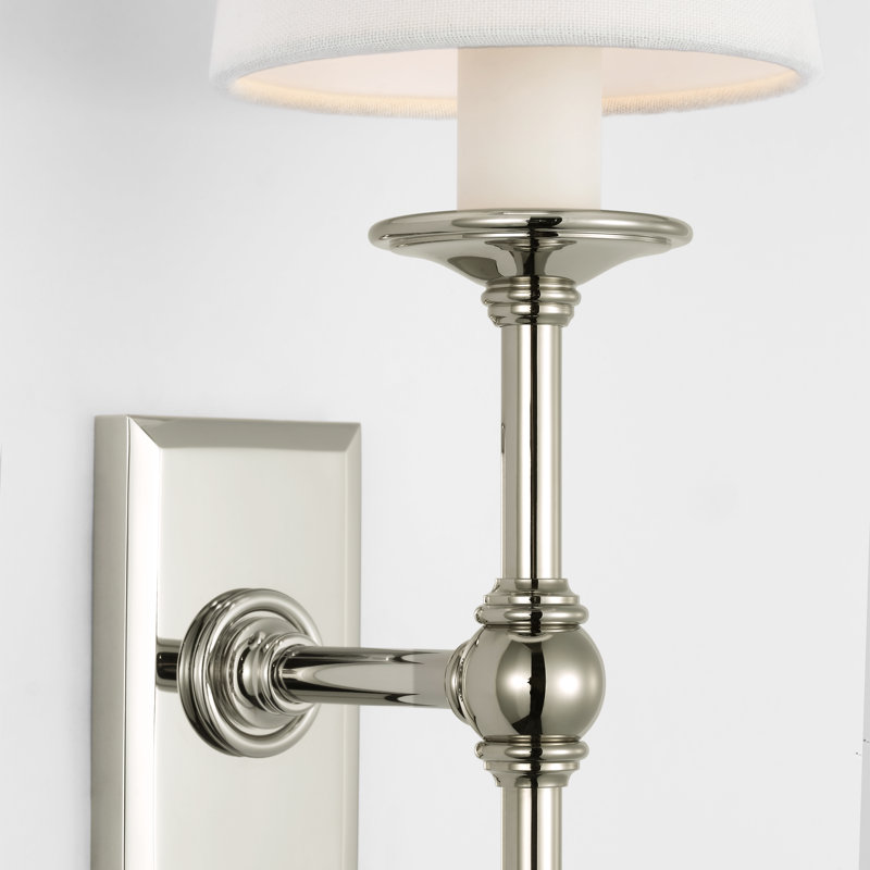 Classic 1 - Light Candle Wall Light, Polished Nickel