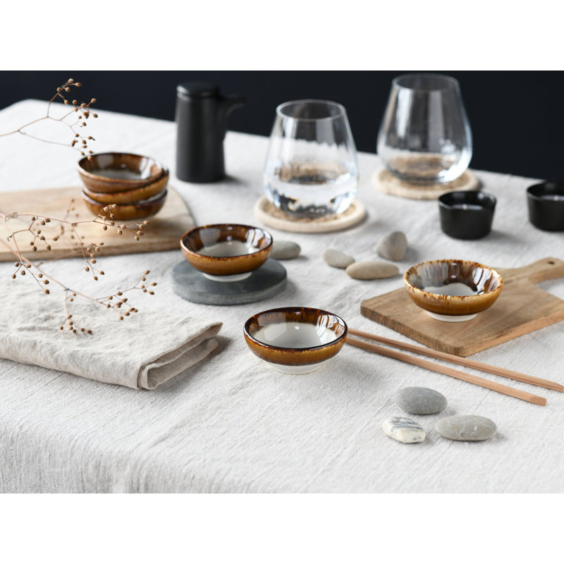 Cascade Blue Soy Bowl, Brown/Cream