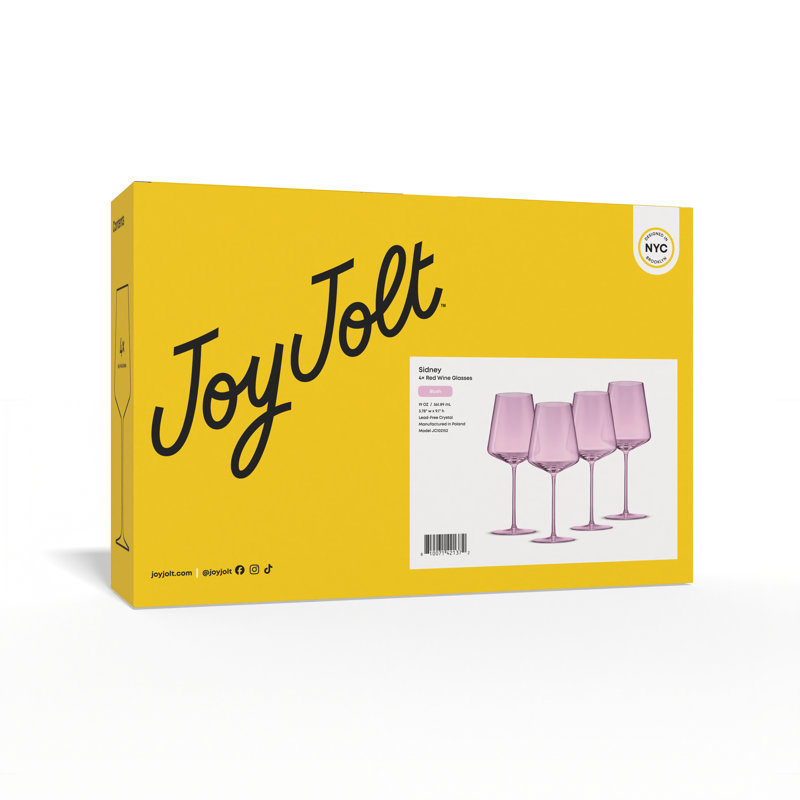 Vin rouge 19 oz Sidney, ensemble de 4, rosé, Rosé