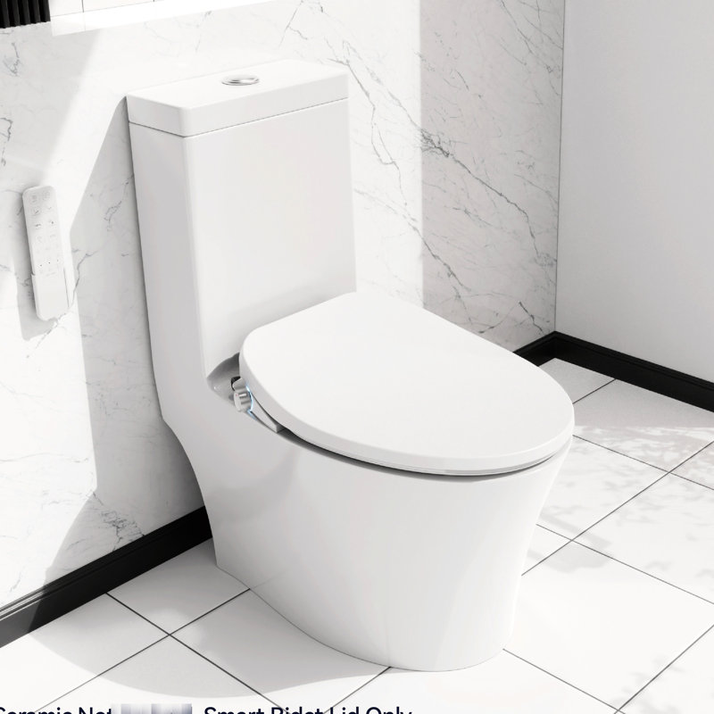Siège de toilette électrique avec jet d'eau, débit réglable, siège chauffant: anneau, séchoir à air