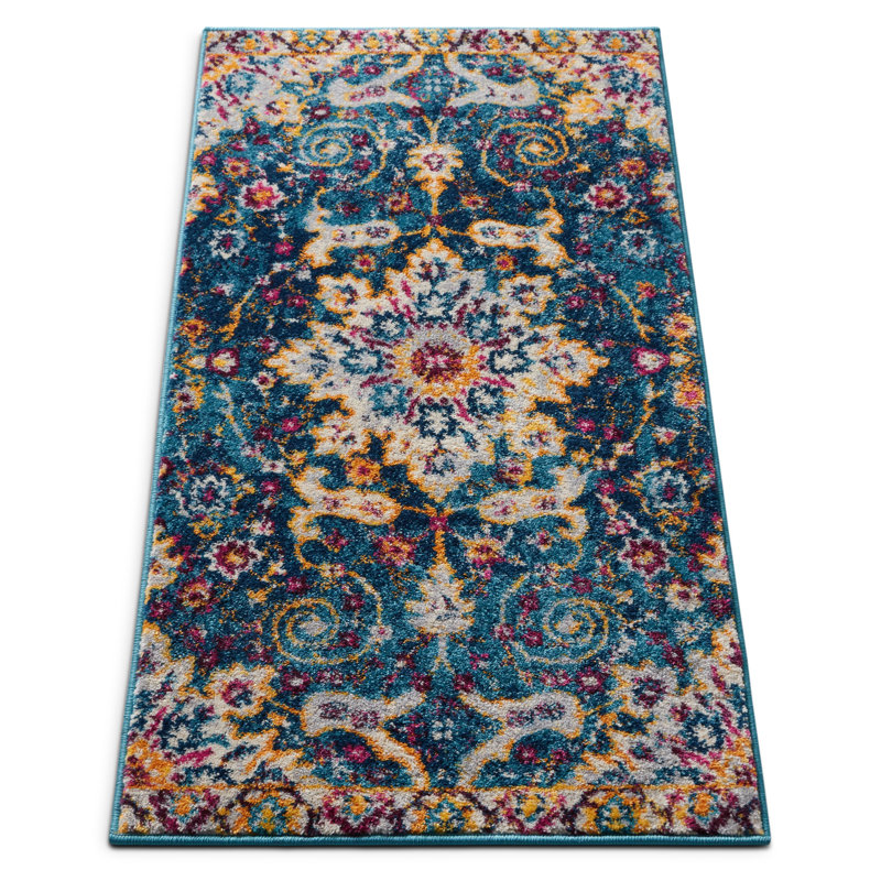 Binstead Oriental Area Rug, Rectangle 67 x 120cm