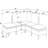 Linen Modular Sectional Sofa with Metal Legs