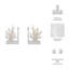 White Resin Coral Bookends on Glass Base – Set of 2 (7")